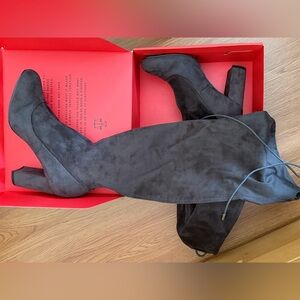 Gray Suede Women's Boots